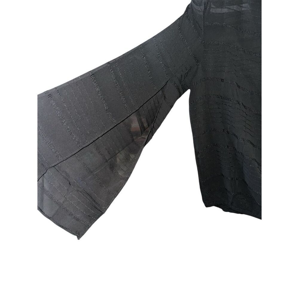 three eighty two Dara split sleeve black top NWT - image 2